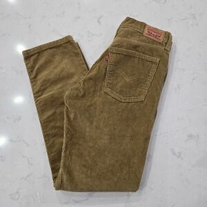 Levis Corduroy Pants Tan Brown Straight Leg 100 Cotton W27 L30